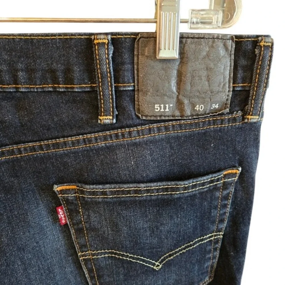 Levi's 511 Mens Dark Wash Slim Fit Jeans 40x34‎